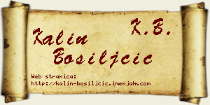 Kalin Bosiljčić vizit kartica